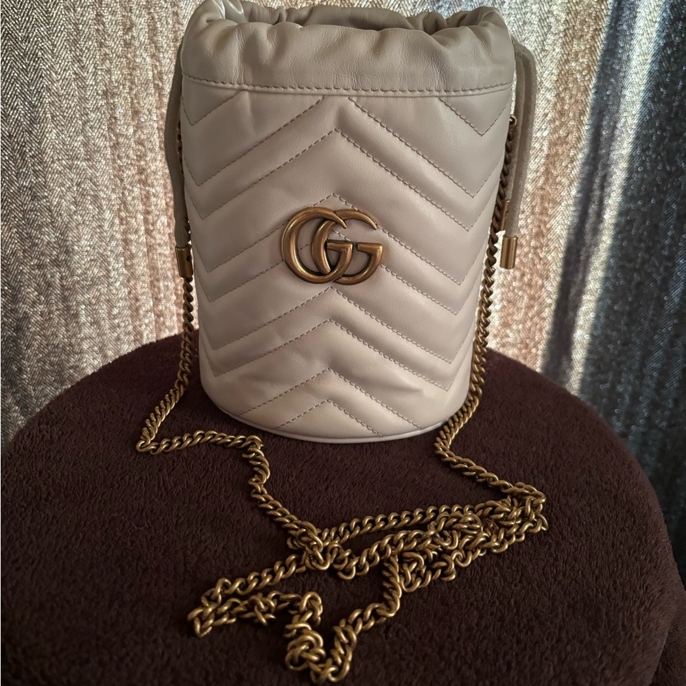 GUCCI Marmount Mini Bucket Bag